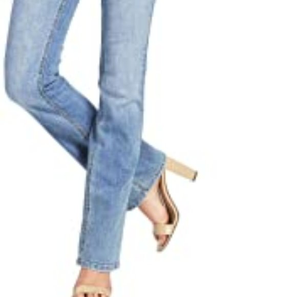 Wax Light Wash Mid Waist Boot Cut Jeans - Picture 5 of 9